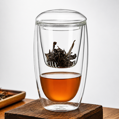 4 Oolong Sampler Pack w / Double-Walled Glass Infuser Set