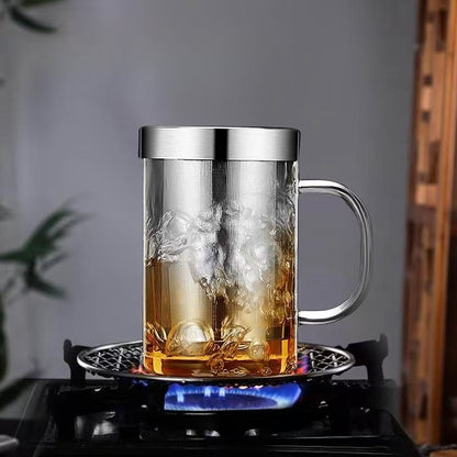 Glass Mug w/Stainless Steel Infuser Set