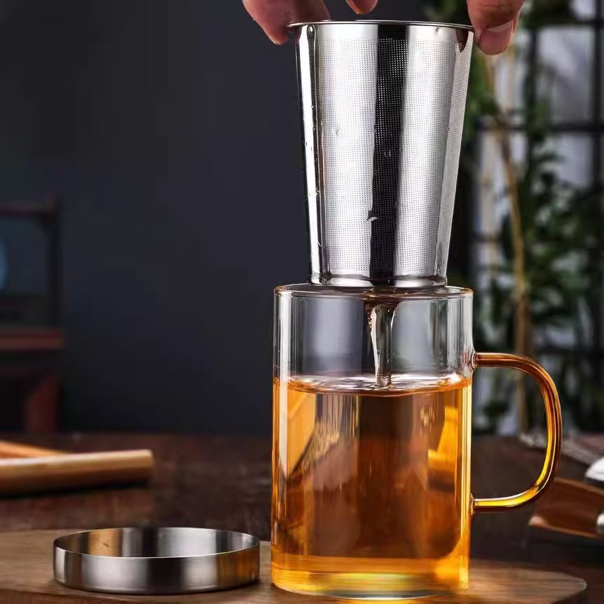 Glass Mug w/Stainless Steel Infuser Set