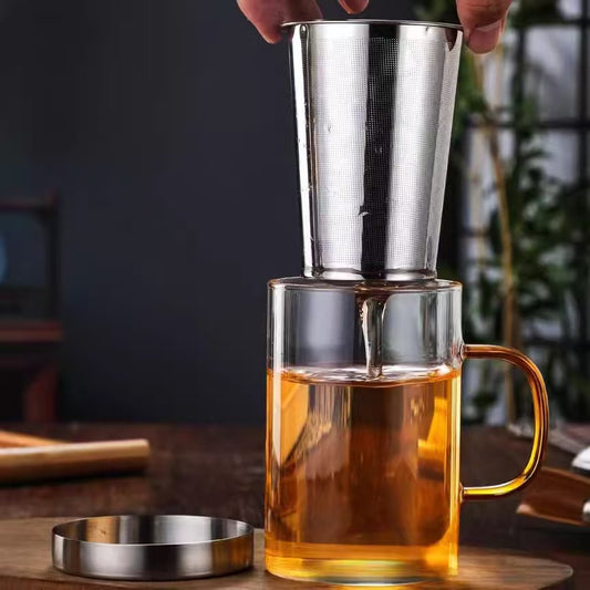 Glass Mug w/Stainless Steel Infuser Set