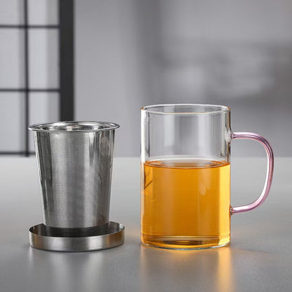 Glass Mug w/Stainless Steel Infuser Set