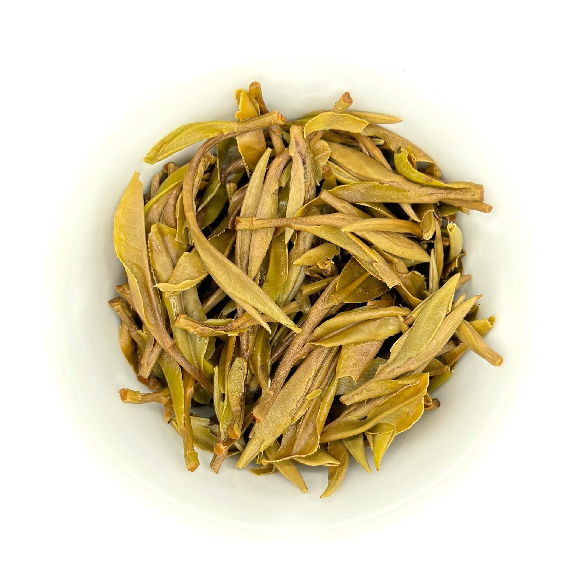 leaves of bai mu dan (white peony) after being infused