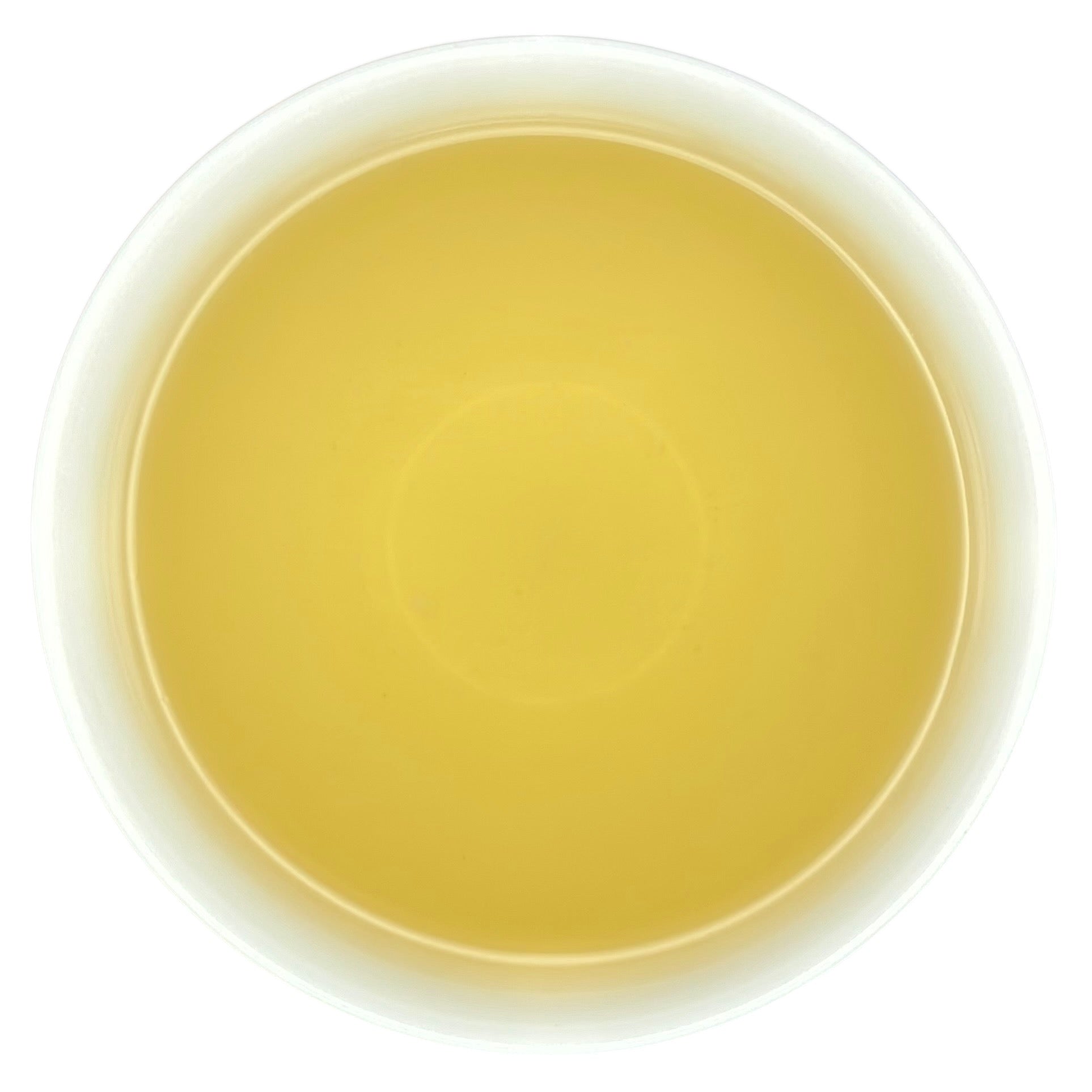 close up of bai mu dan (white peony) tea liquor