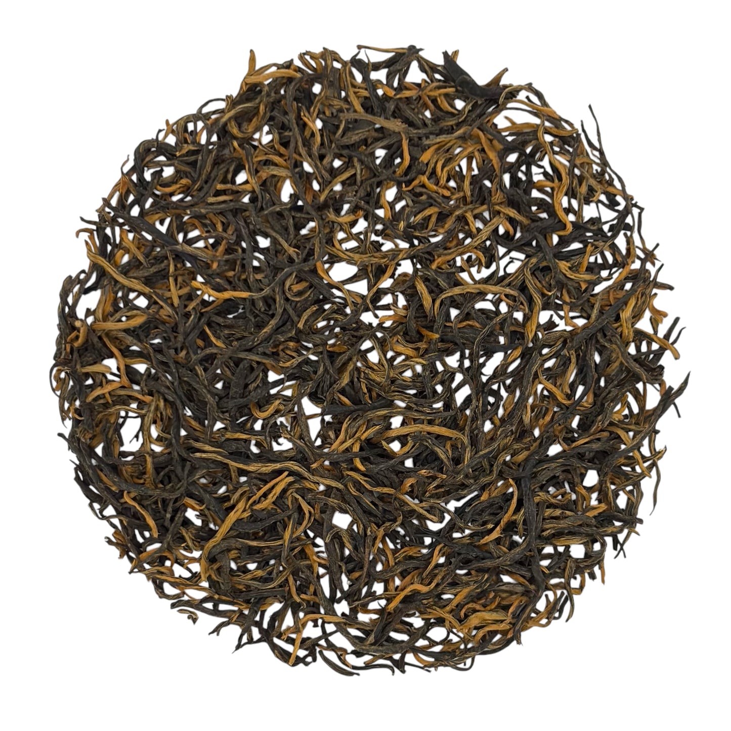 a circle of golden monkey (jin jun mei tea leaves