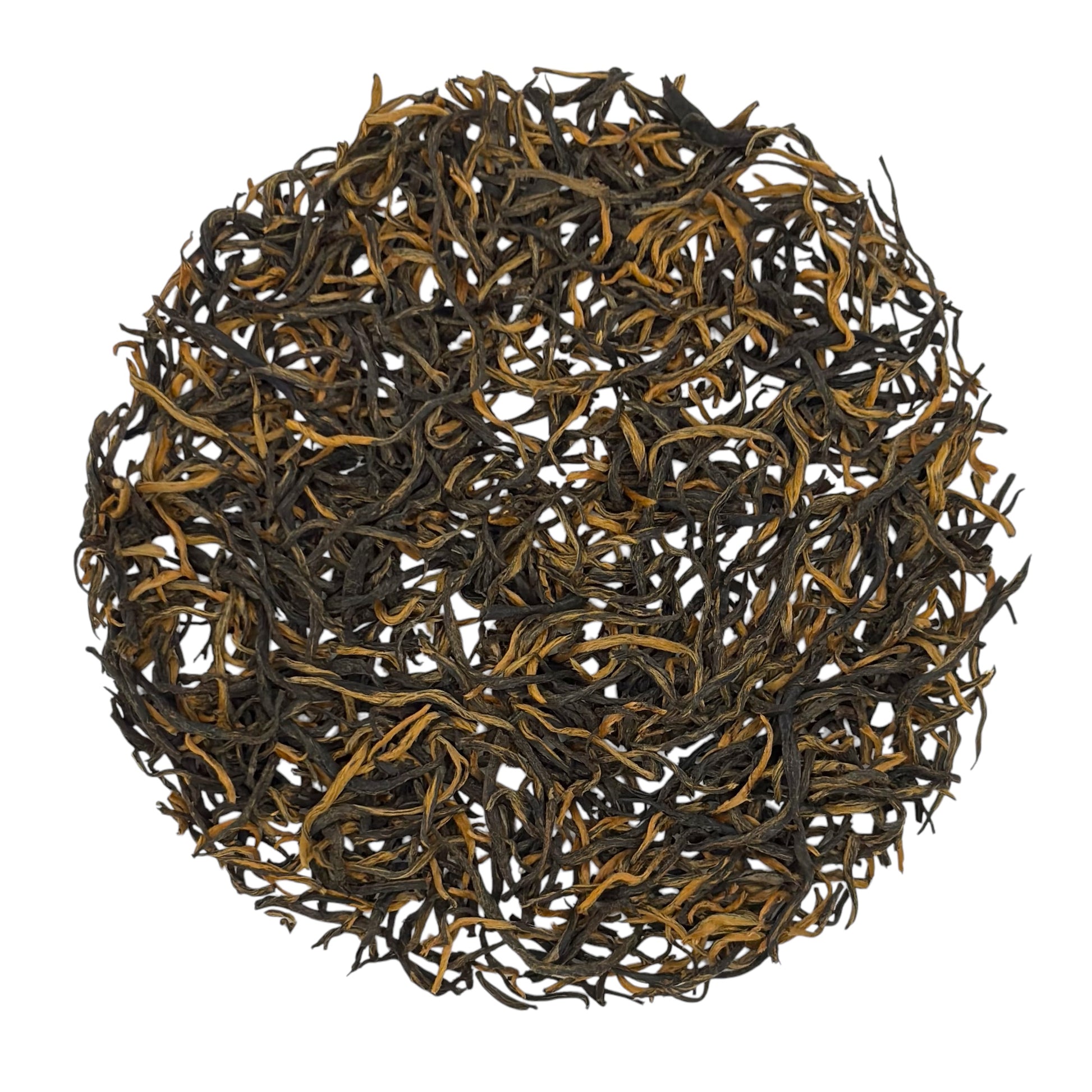 a circle of golden monkey (jin jun mei tea leaves