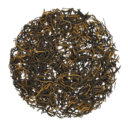 a circle of golden monkey (jin jun mei tea leaves