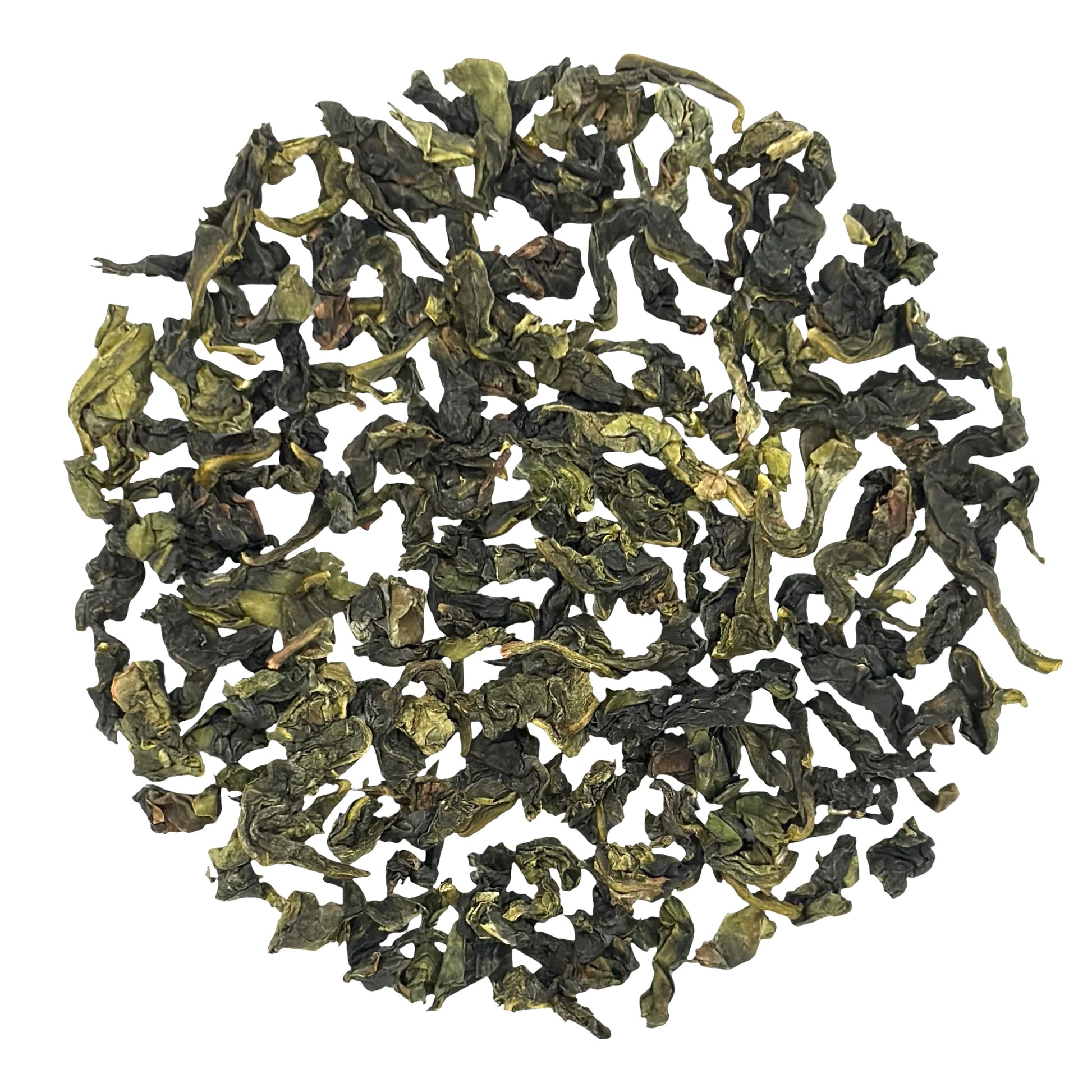 a circle of iron goddess (tie guan yin) tea leaves