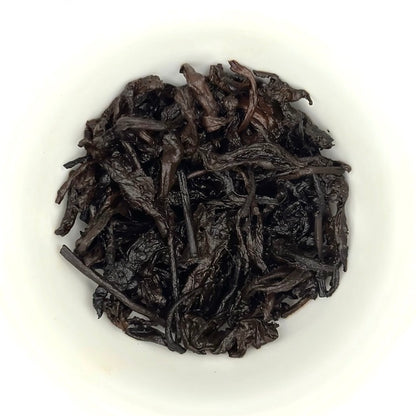the infused leaves of ripe puer (shu puer) tea